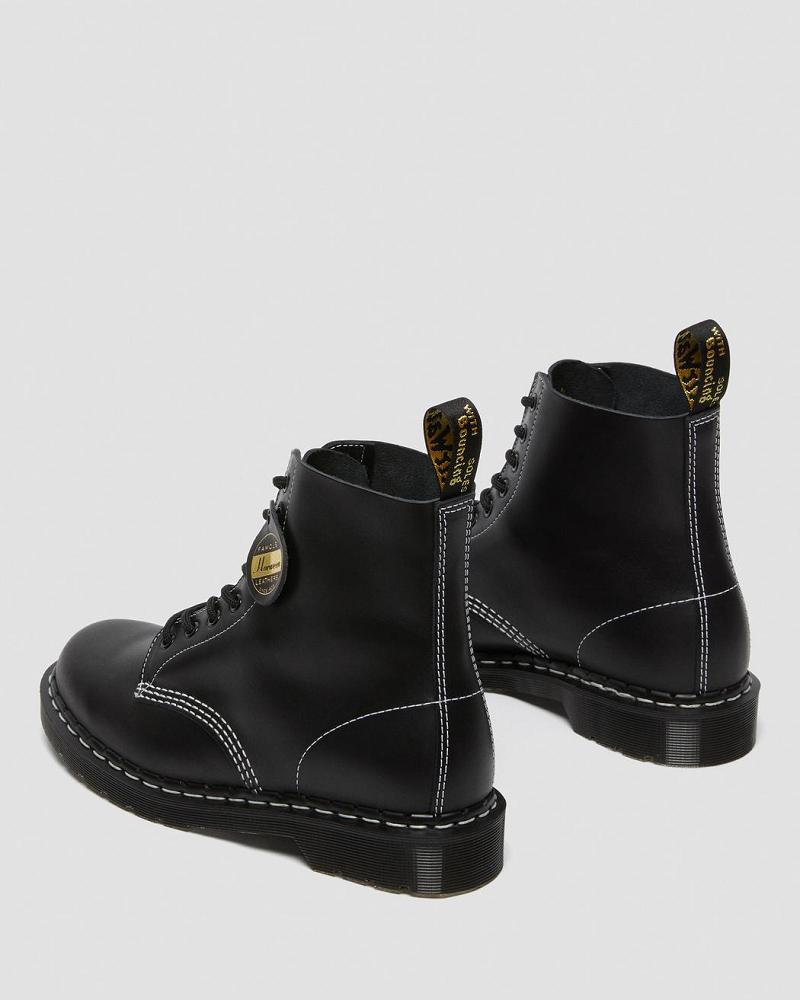 Dr Martens 1460 Pascal Made in England Cavalier Leren Veterlaarzen Heren Zwart | NL 282JPQ